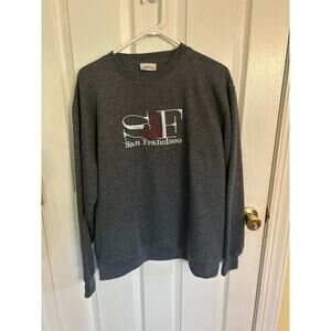 San Francisco Gray Spring Mountain Fleecewear Sweatshirt Size Large ee